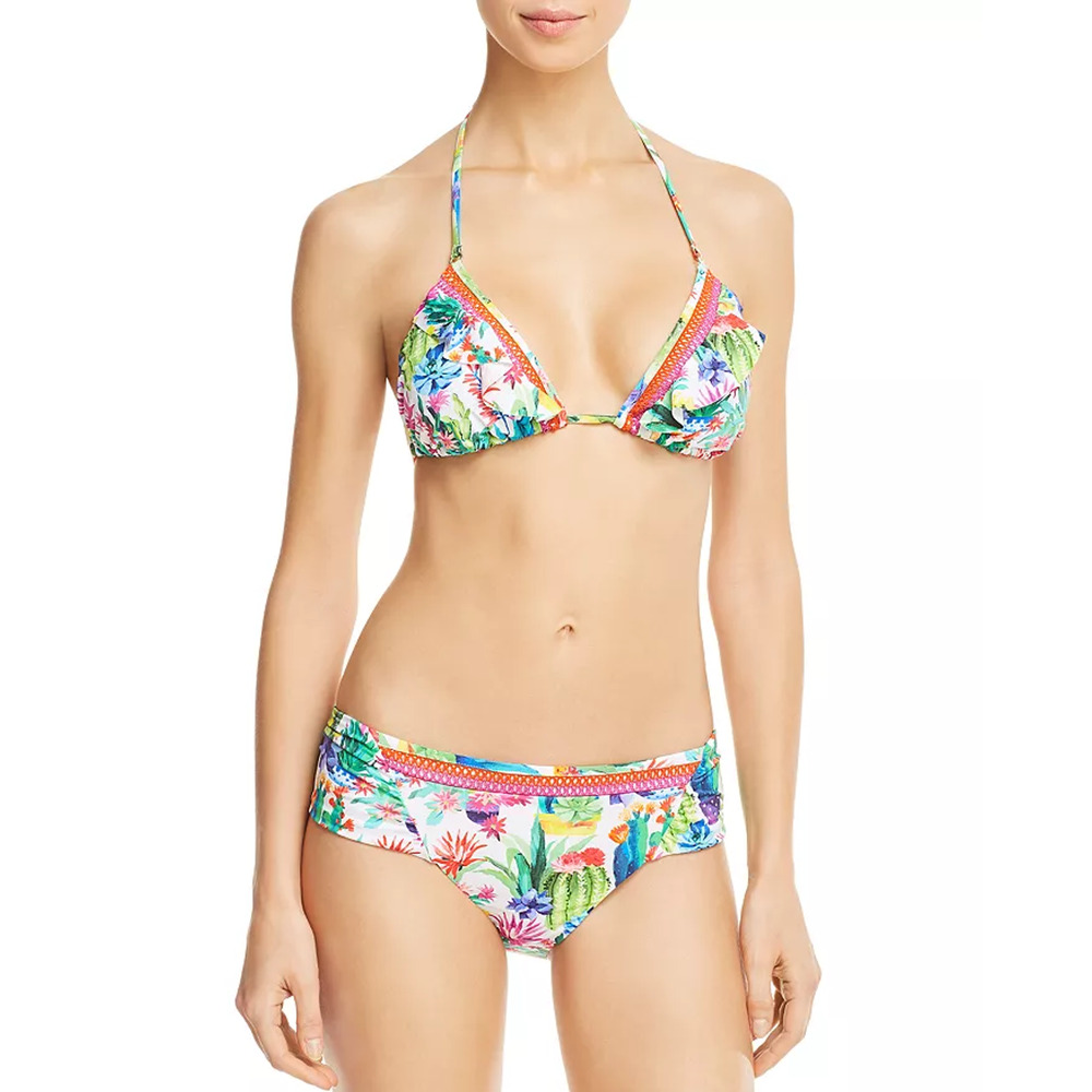 $166 Nanette Lepore Anthropologie Cactus Charmer Bikini XS Bottom M Top NEW